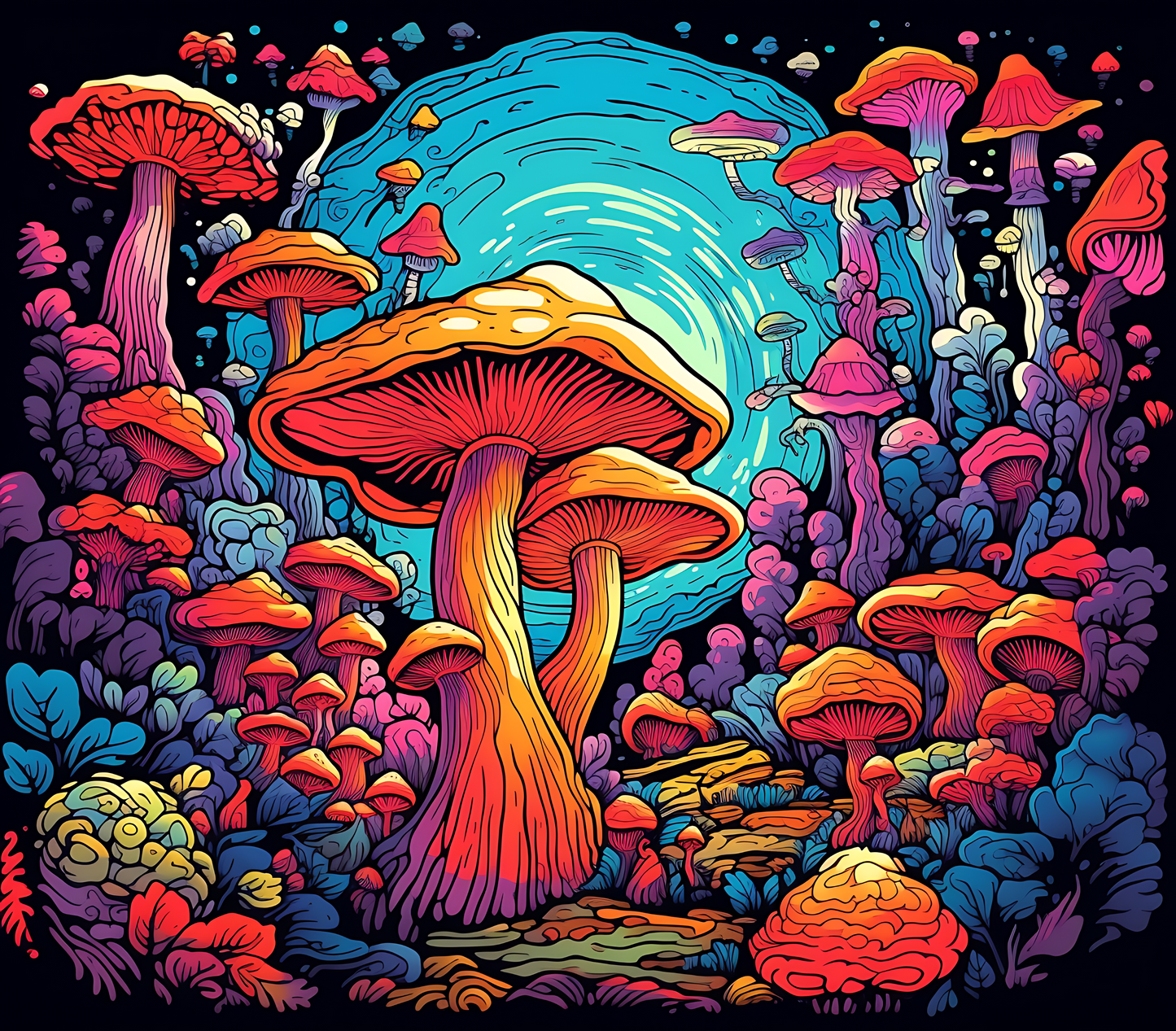 Psychedelic Mushroom Stickers-Print My Stickers