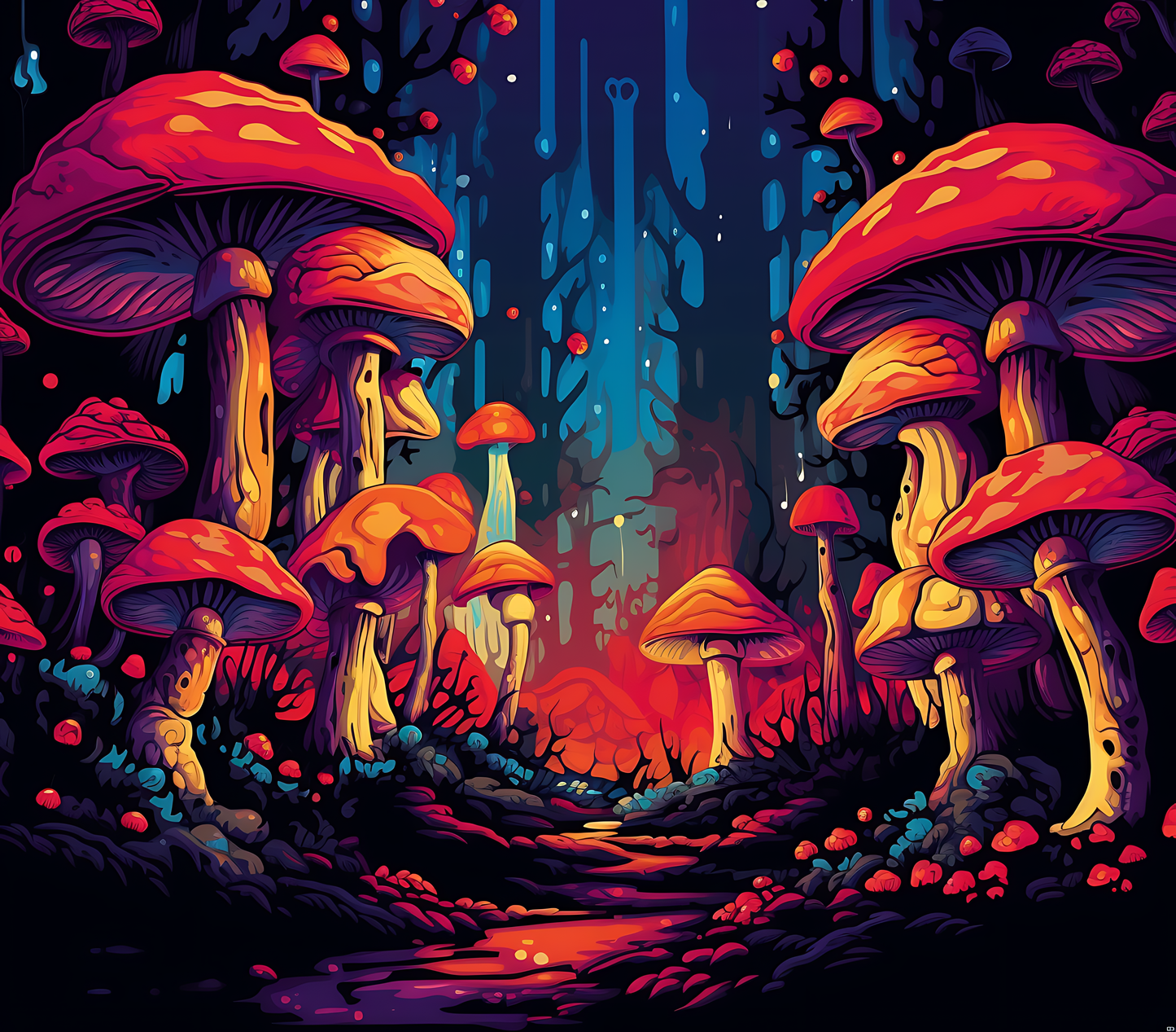 Psychedelic Mushroom Stickers-Print My Stickers