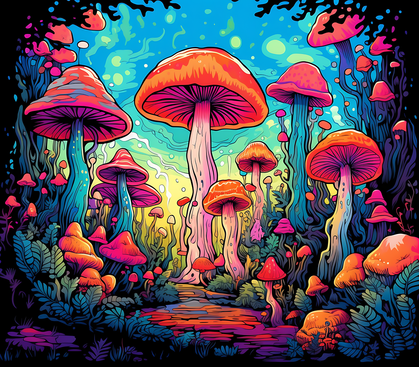 Psychedelic Mushroom Stickers-Print My Stickers
