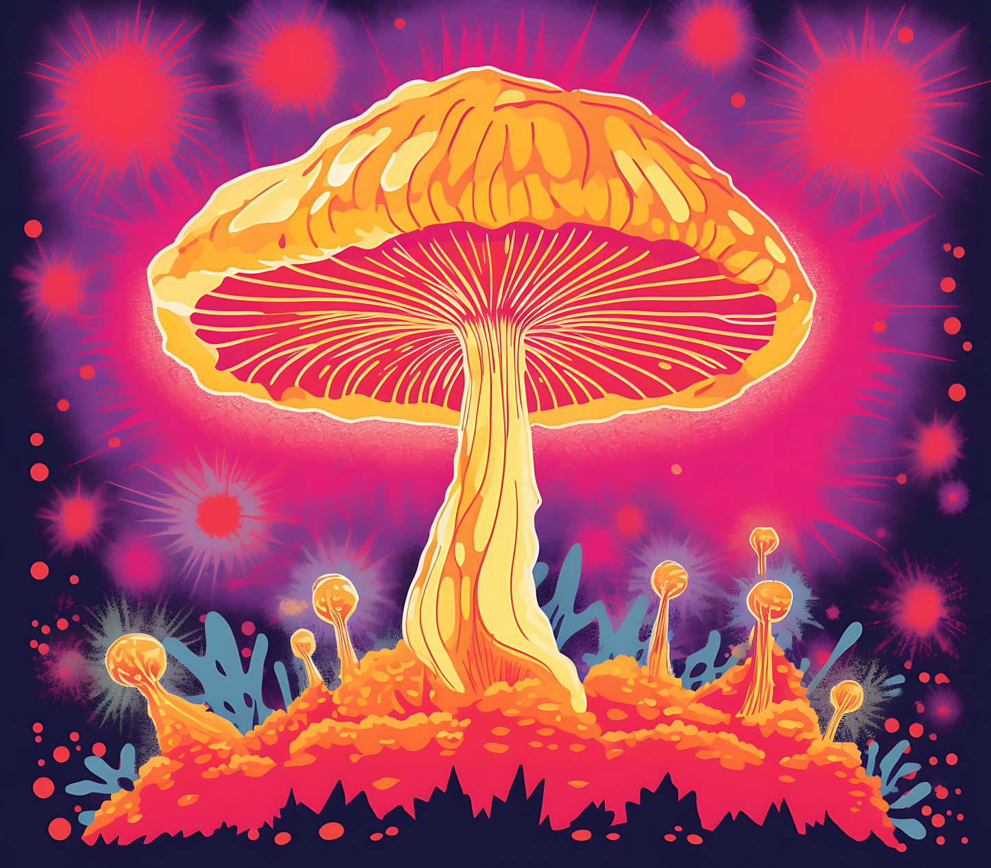 Psychedelic Mushroom Stickers-Print My Stickers