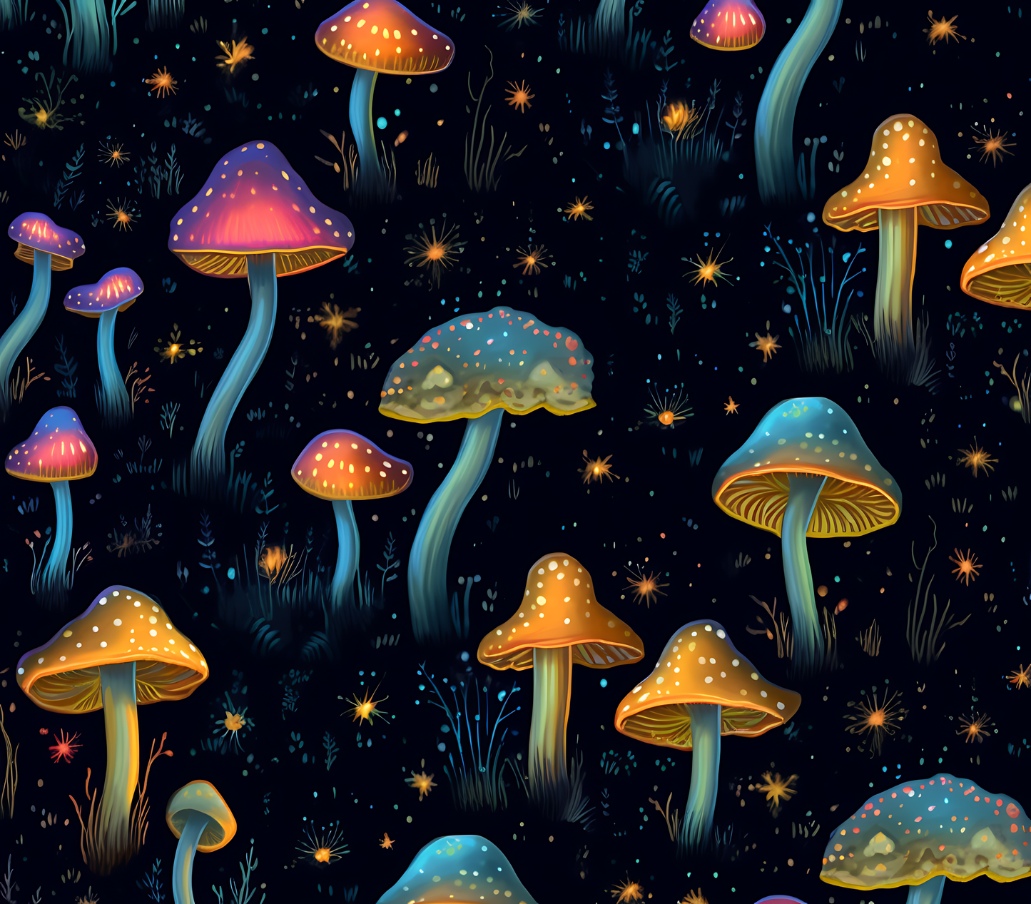 Psychedelic Mushroom Stickers-Print My Stickers