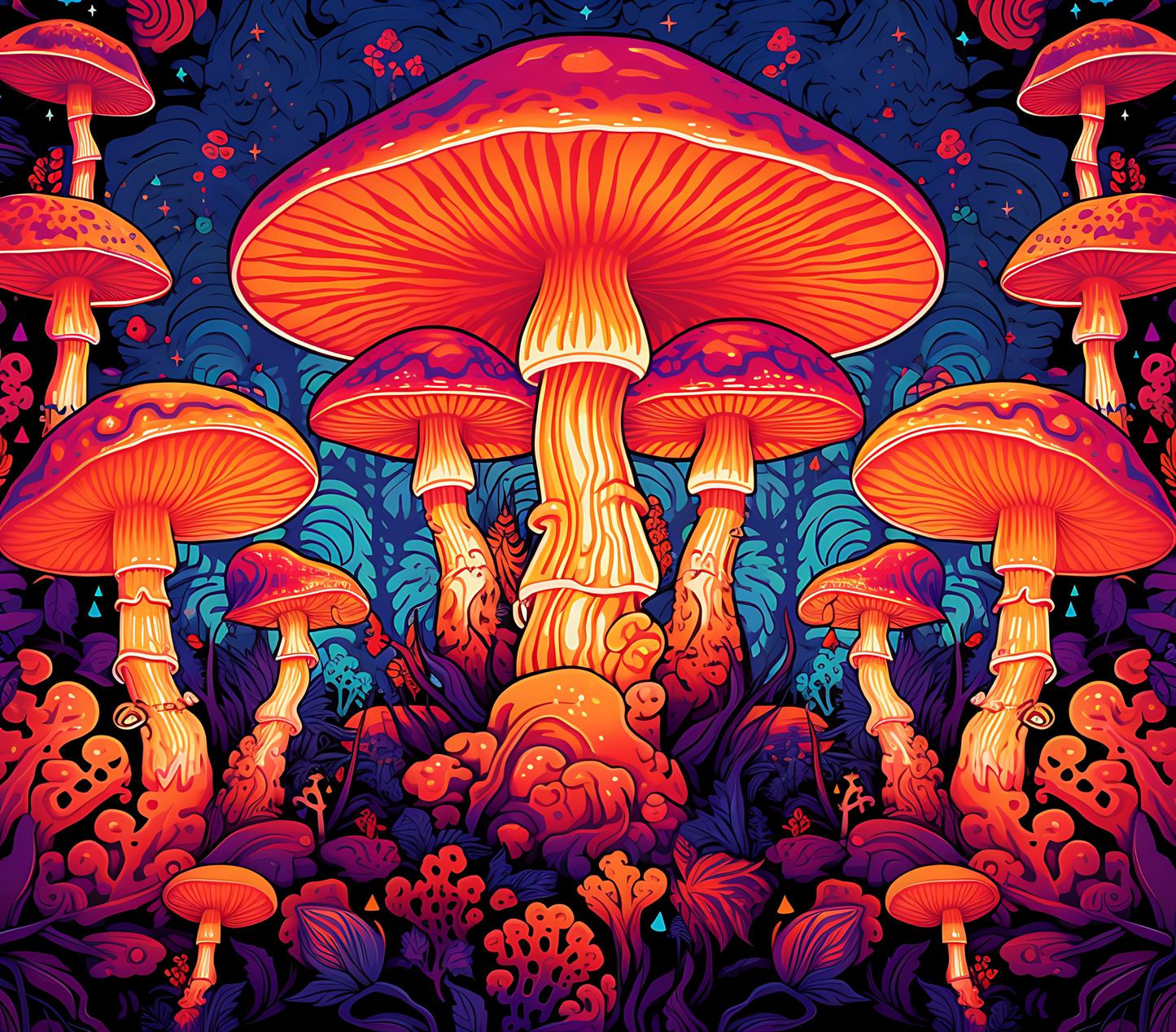 Psychedelic Mushroom Stickers-Print My Stickers