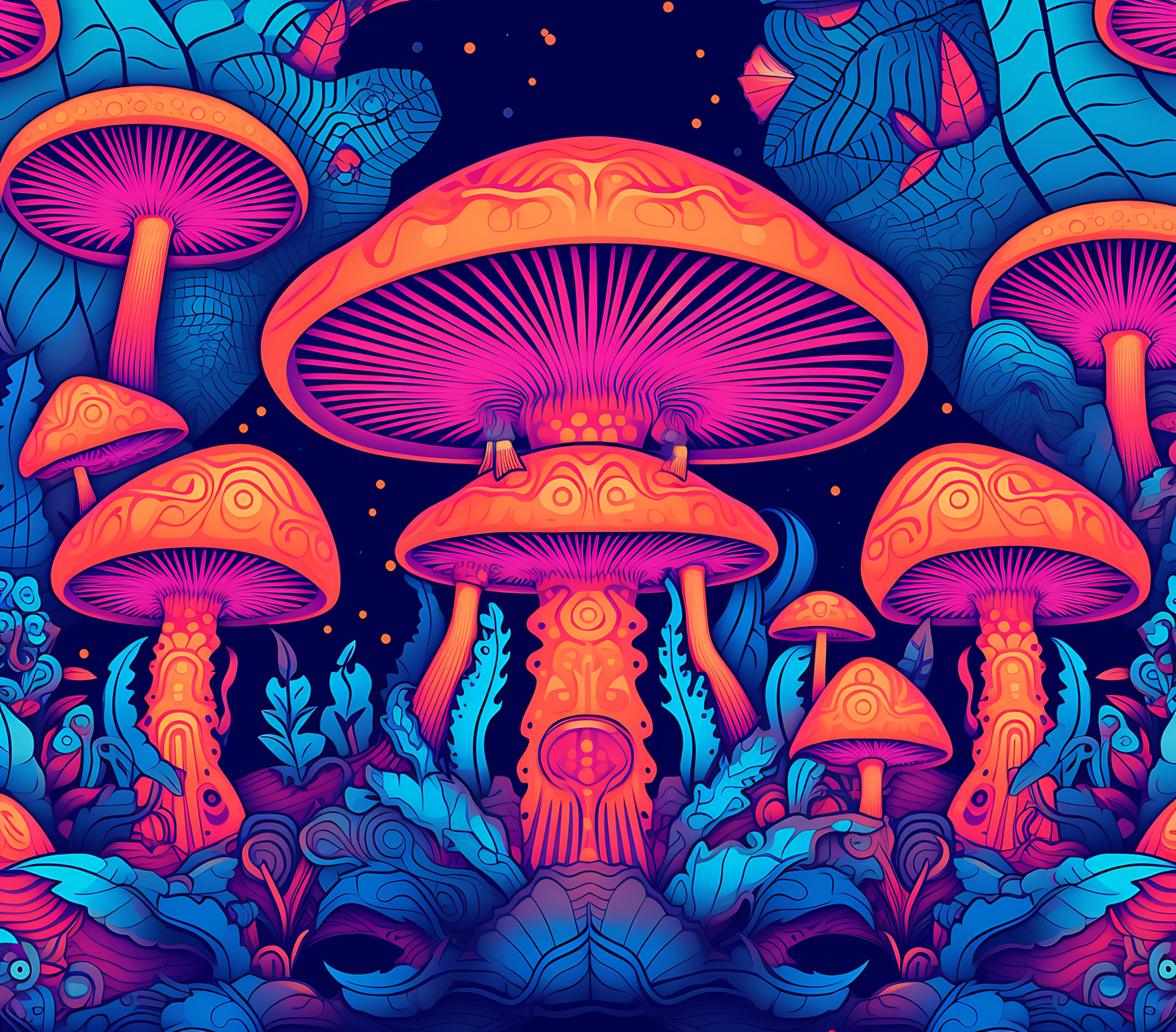 Psychedelic Mushroom Stickers-Print My Stickers