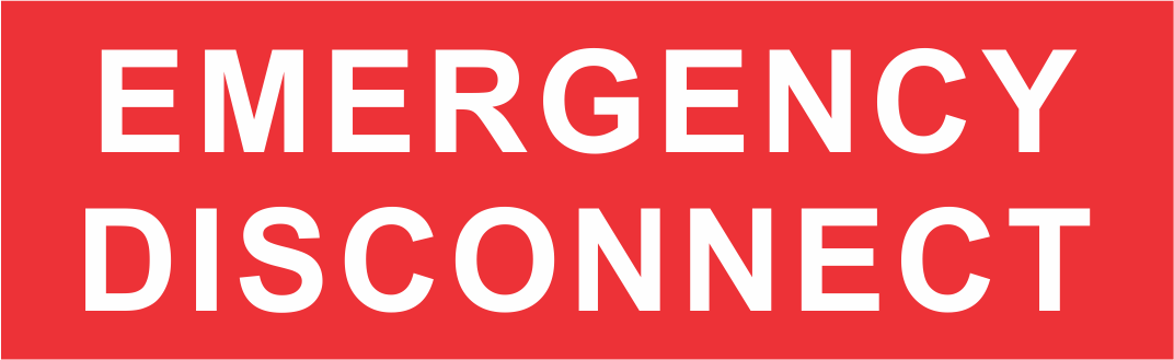 Electrical Emergency Disconnect-Print My Stickers