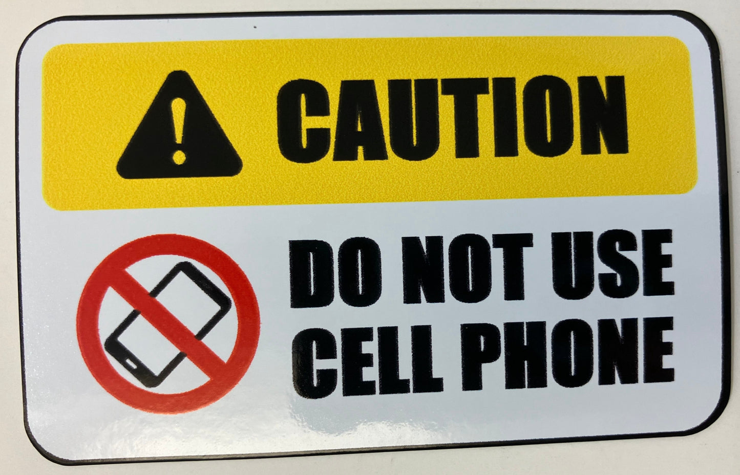 Caution Cell Phone-Print My Stickers