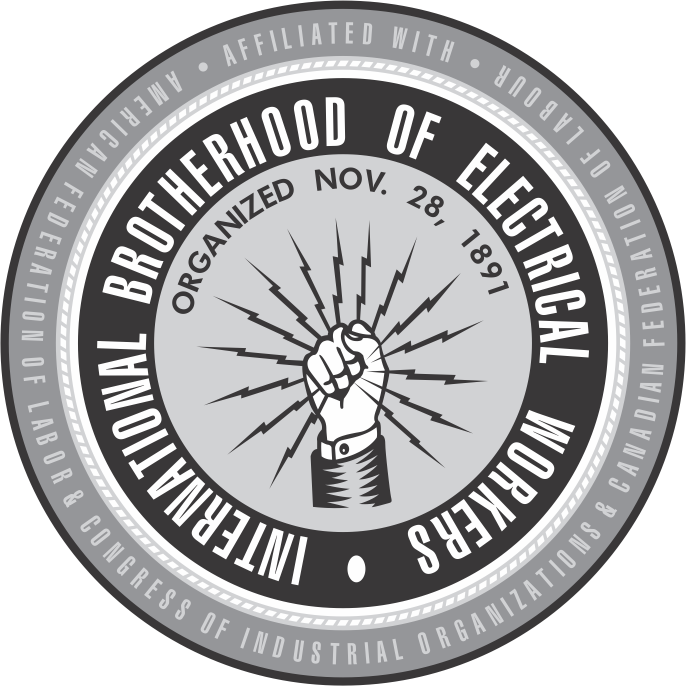 IBEW Black and White Logo-Print My Stickers