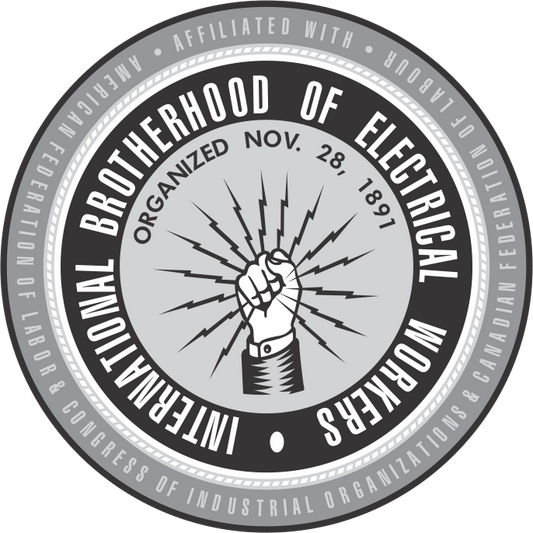 IBEW Black and White Logo-Print My Stickers