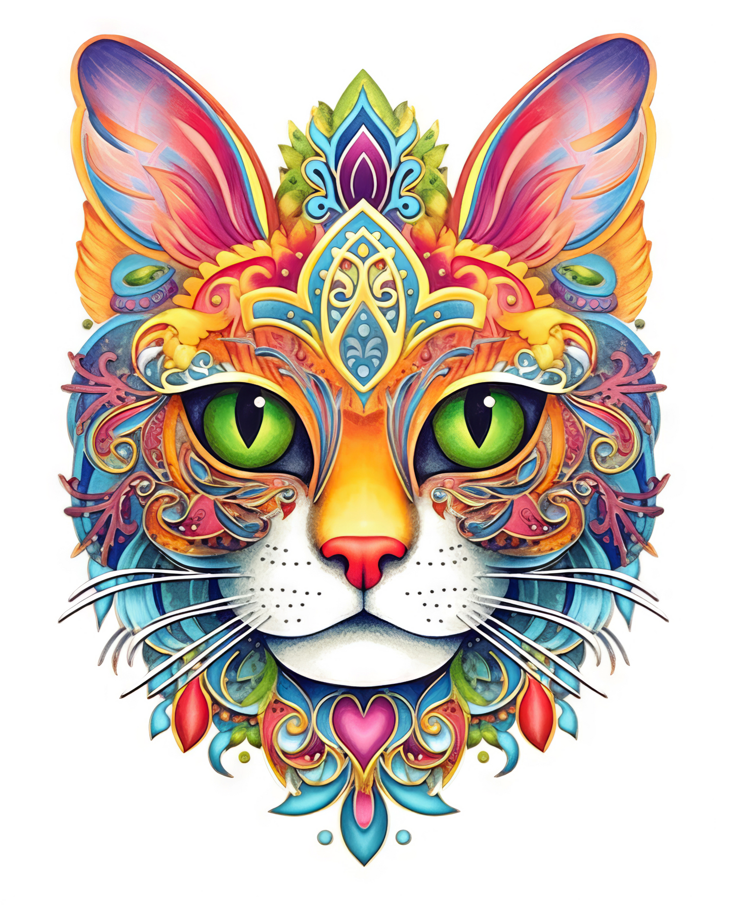 Abstract Cat Stickers-Print My Stickers