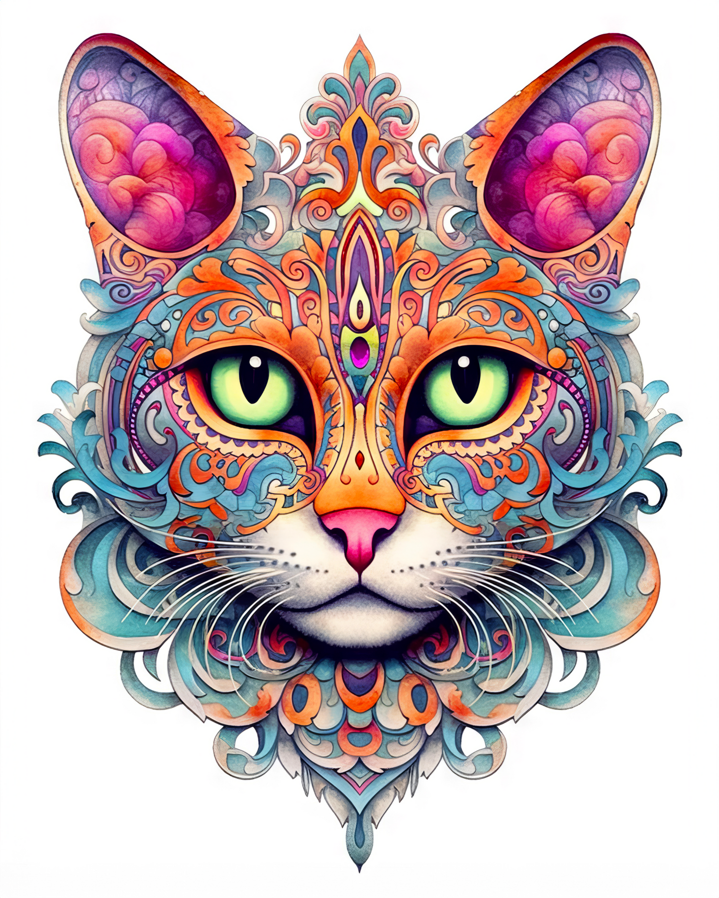 Abstract Cat Stickers-Print My Stickers