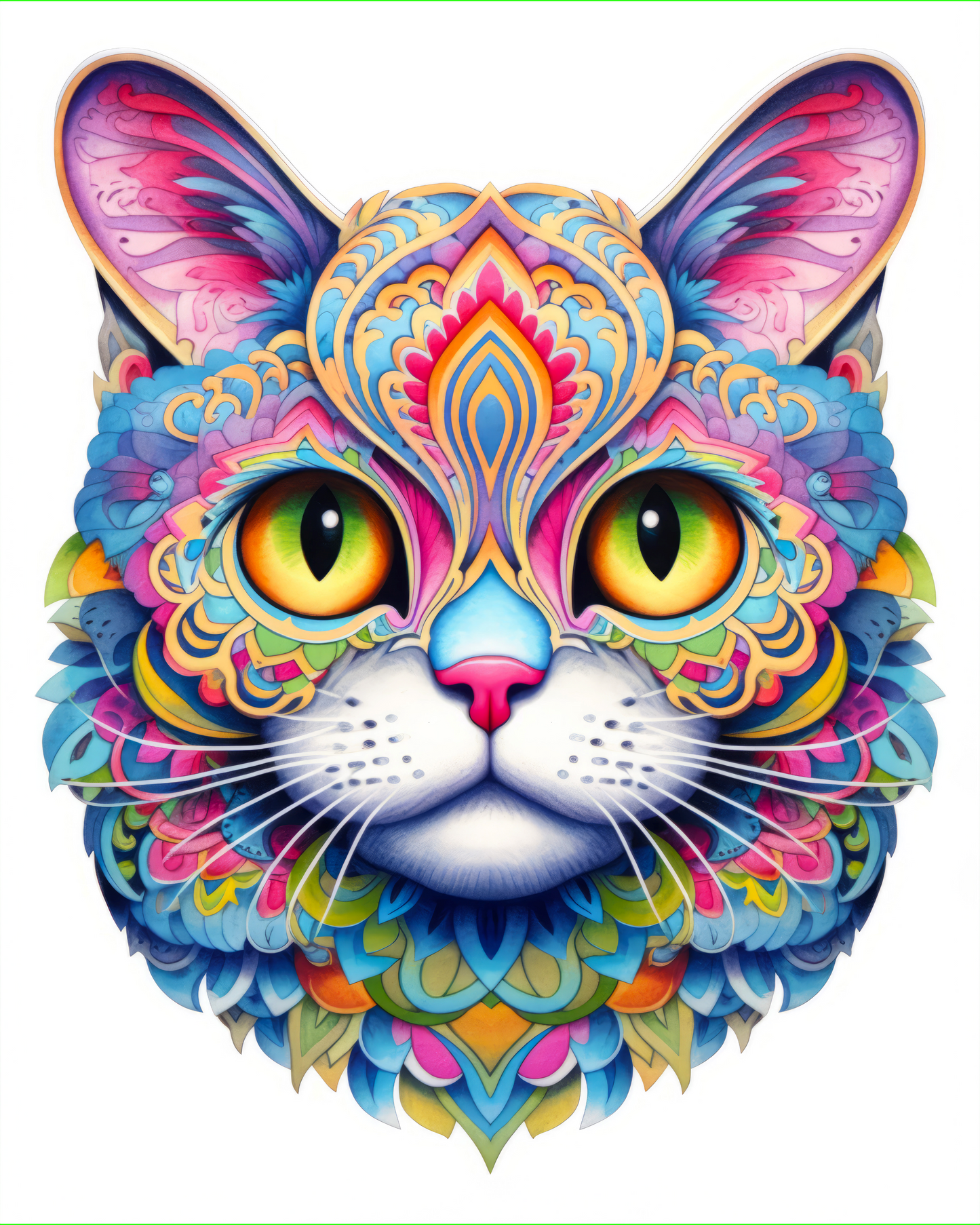 Abstract Cat Stickers-Print My Stickers