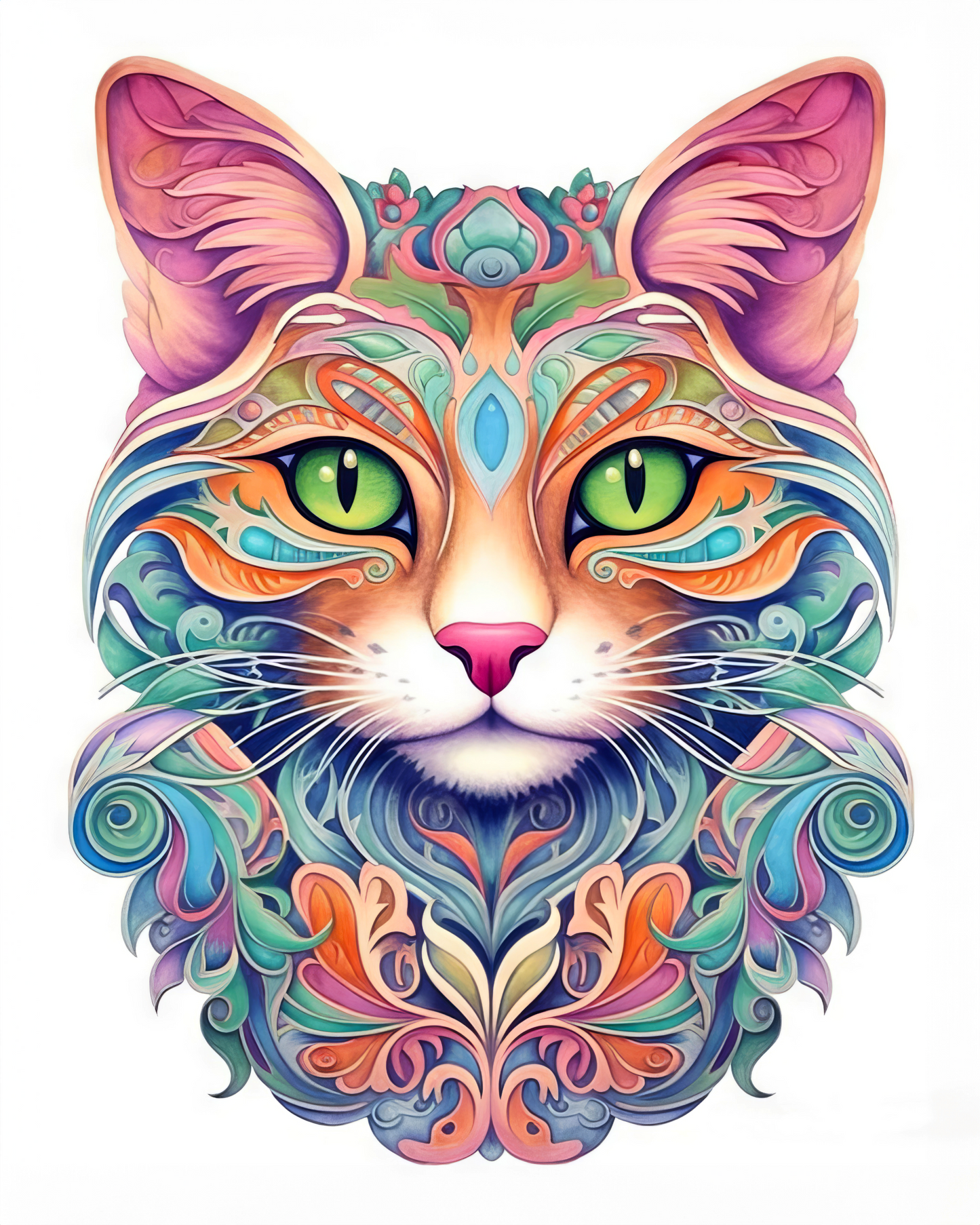 Abstract Cat Stickers-Print My Stickers
