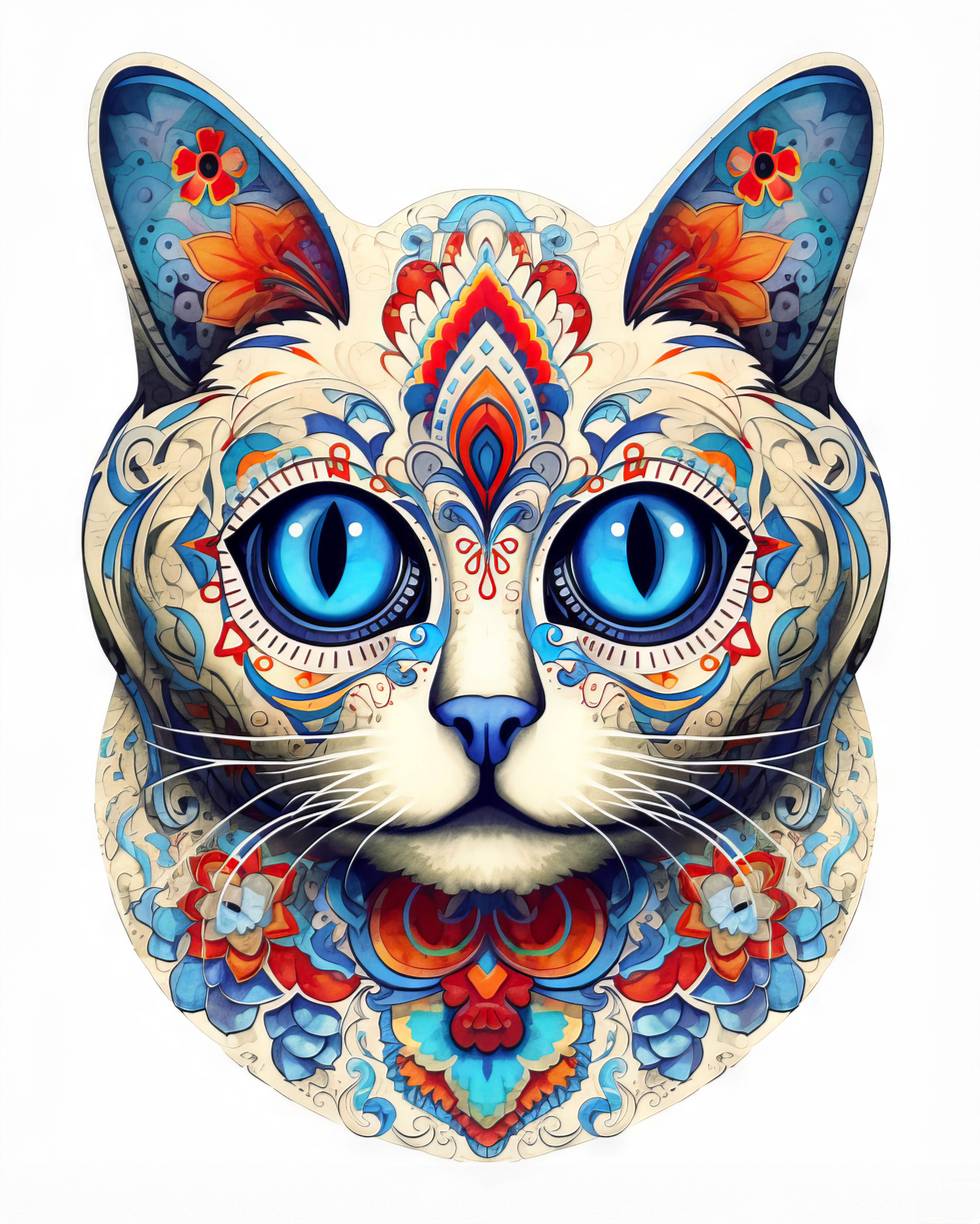 Abstract Cat Stickers-Print My Stickers