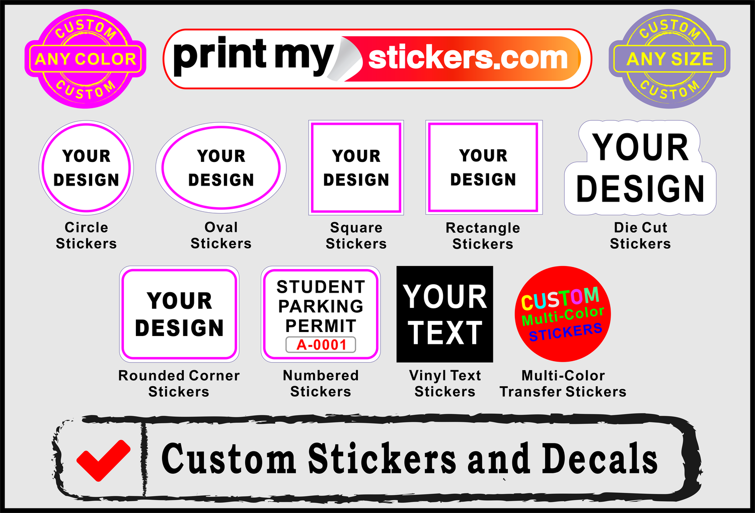 Die Cut Sticker Sheets-Print My Stickers