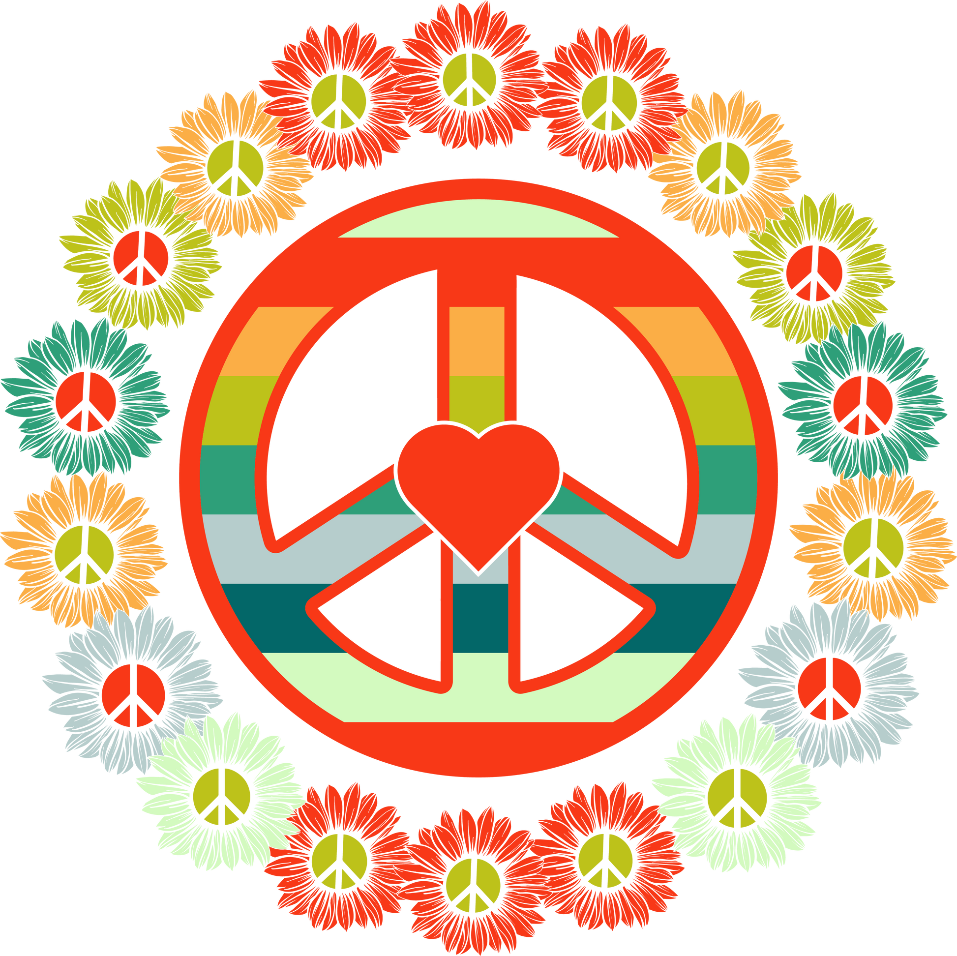 Hippie Peace Lover Stickers - Print My Stickers