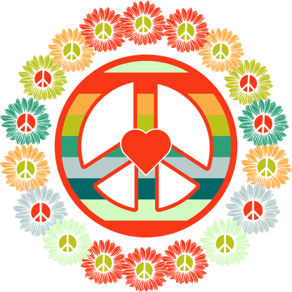 Hippie Peace Lover Stickers - Print My Stickers