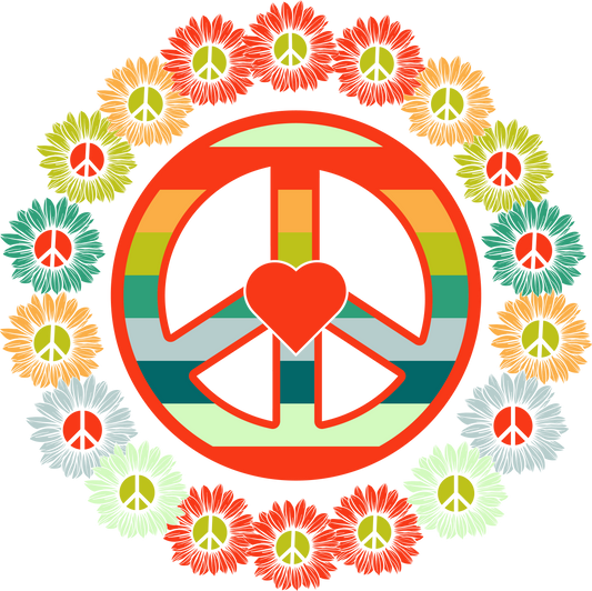 Hippie Peace Lover Stickers - Print My Stickers