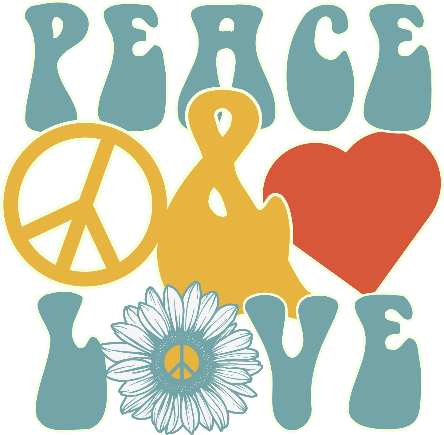 Hippie Peace Lover Stickers - Print My Stickers