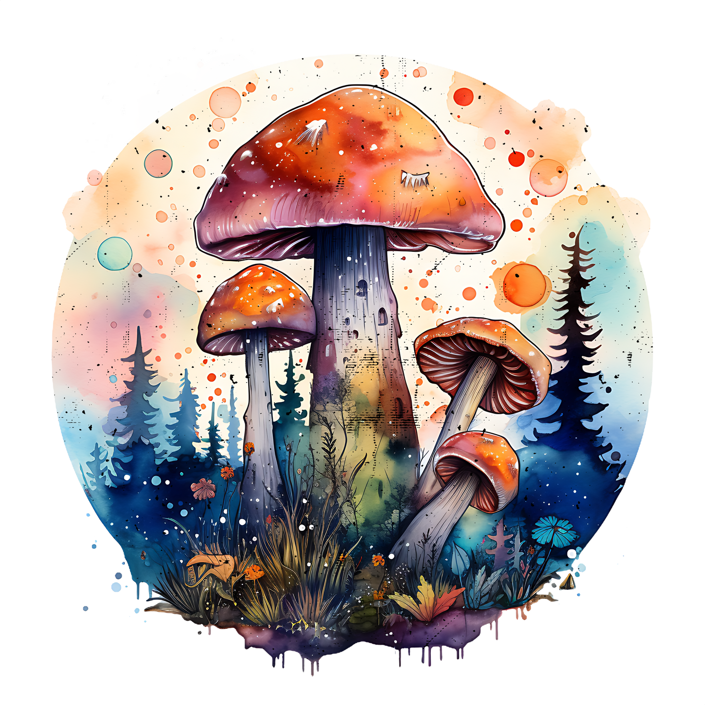 Magic Mushroom Stickers - Set 1 - Print My Stickers