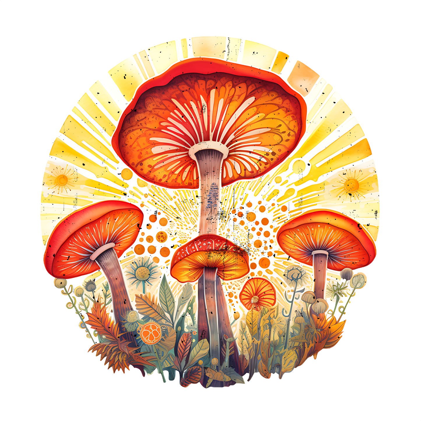 Magic Mushroom Stickers - Set 1 - Print My Stickers