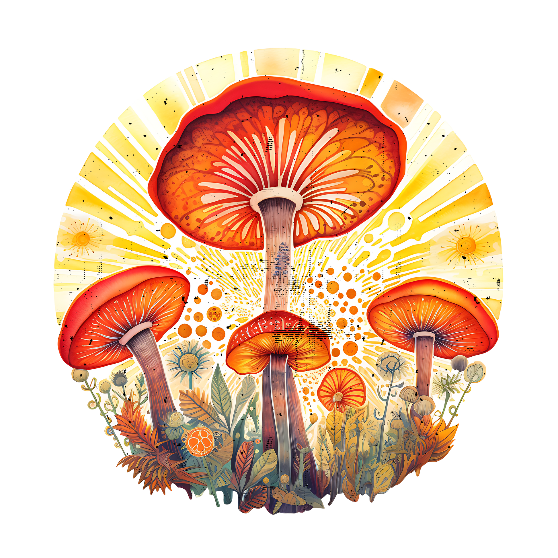 Magic Mushroom Stickers - Set 1 - Print My Stickers