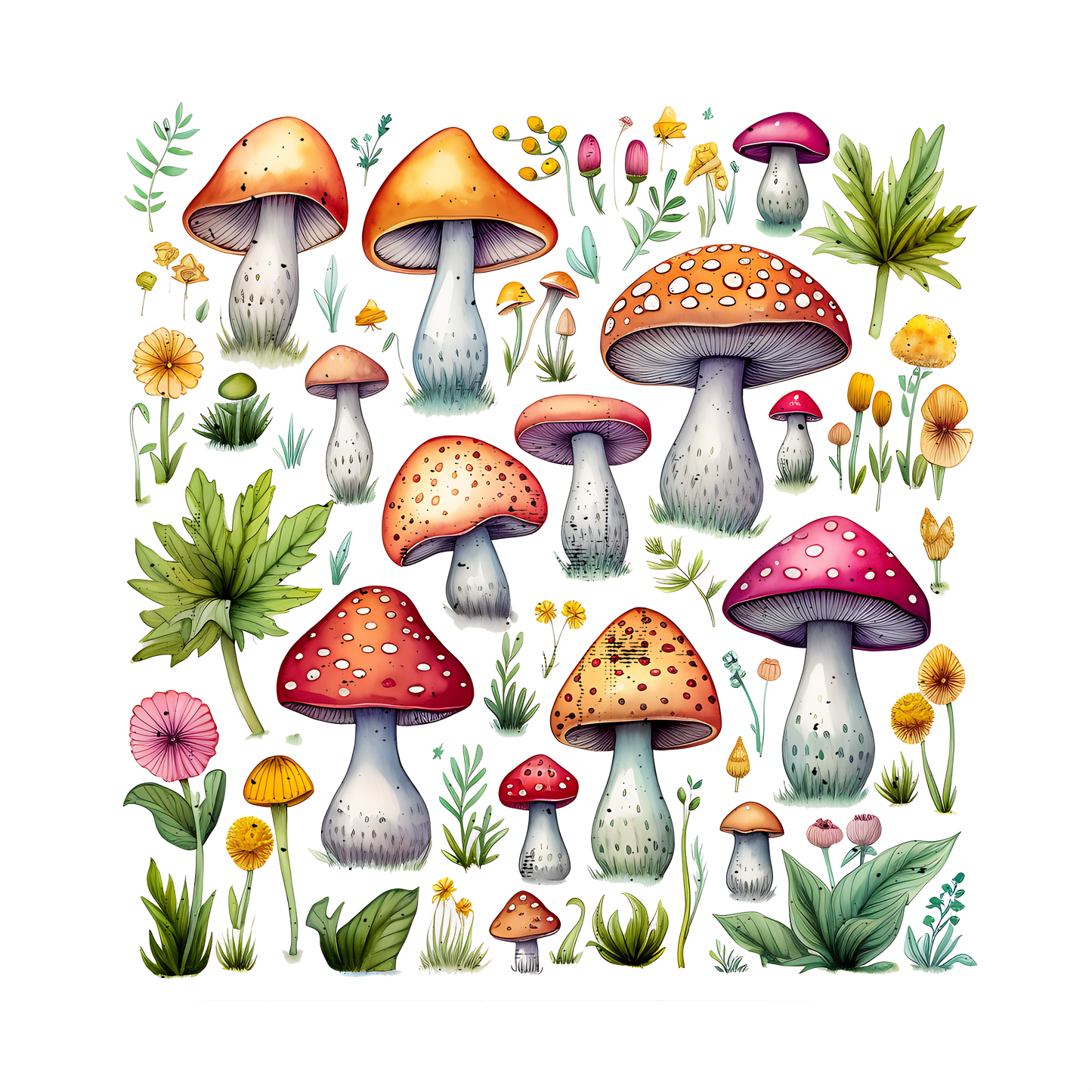 Magic Mushroom Stickers - Set 1 - Print My Stickers