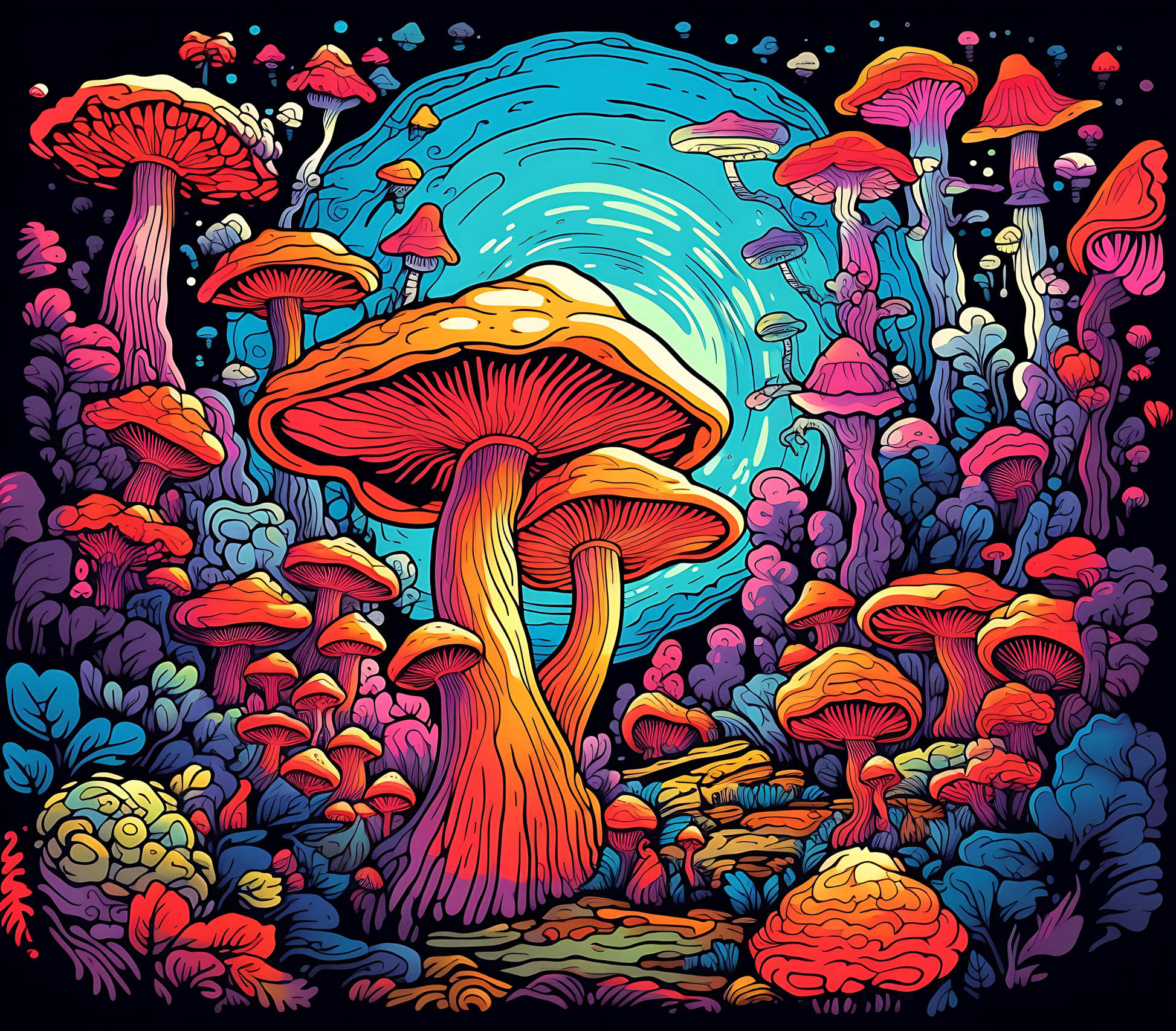 Psychedelic Mushroom Stickers - Print My Stickers