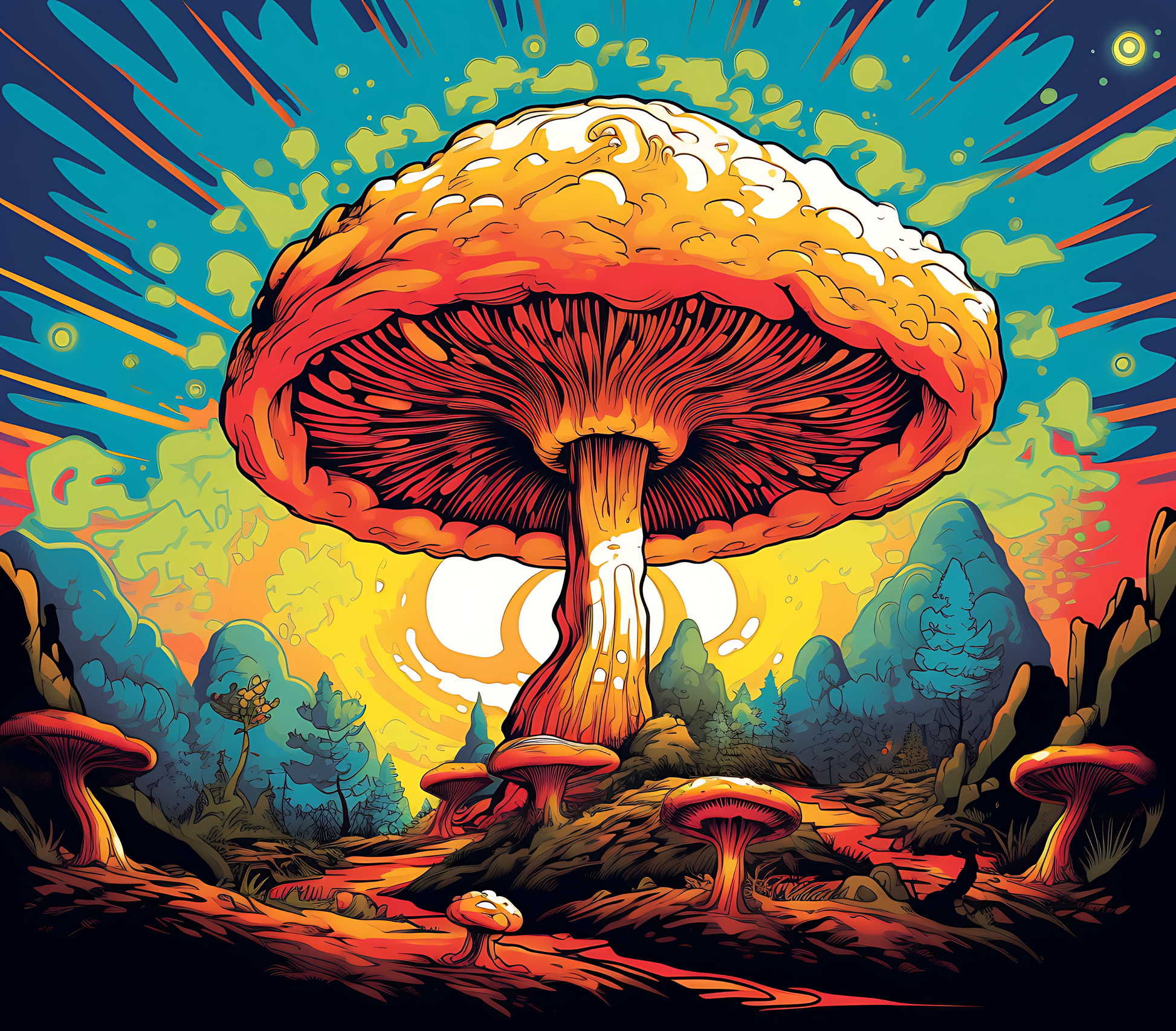 Psychedelic Mushroom Stickers - Print My Stickers