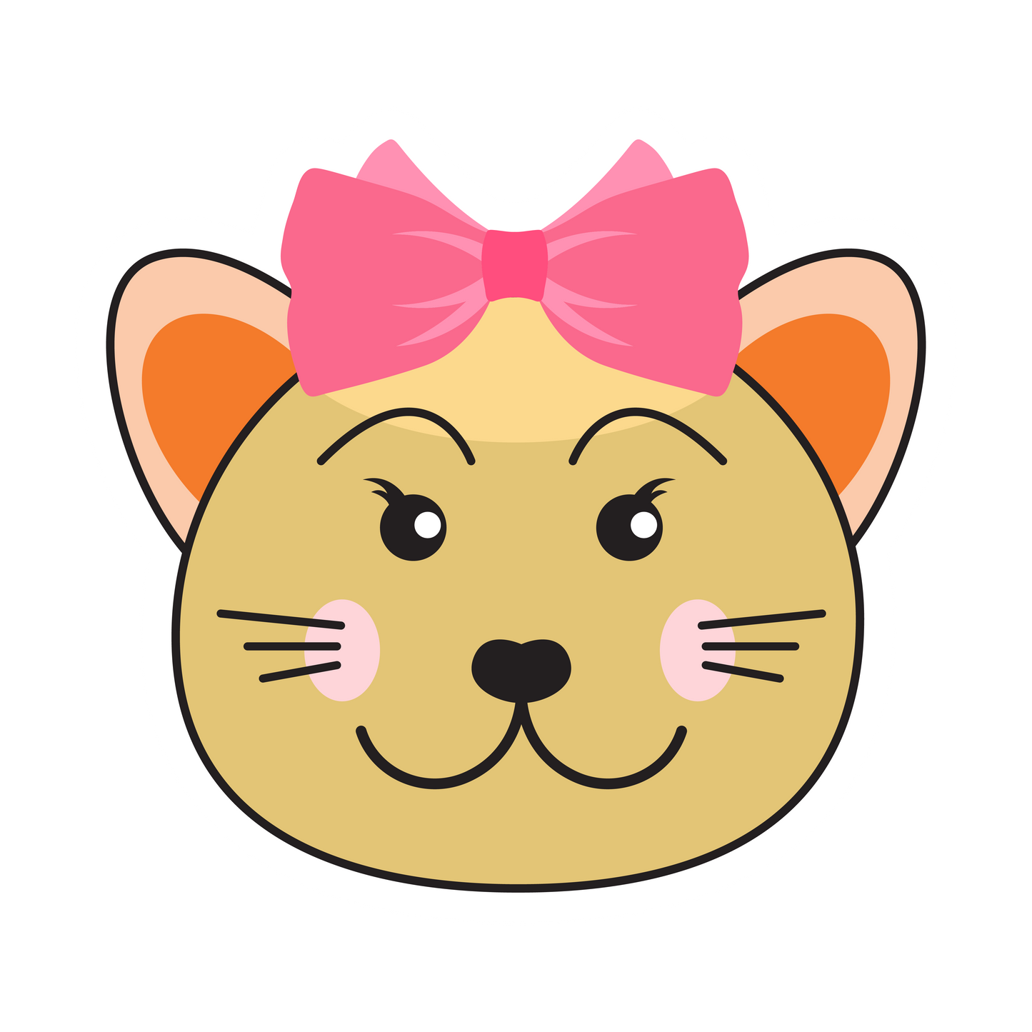 Cartoon Cat Faces Stickers - Print My Stickers