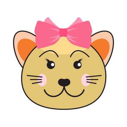 Cartoon Cat Faces Stickers - Print My Stickers