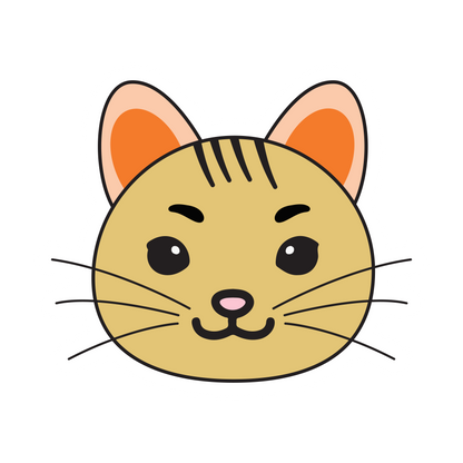 Cartoon Cat Faces Stickers - Print My Stickers