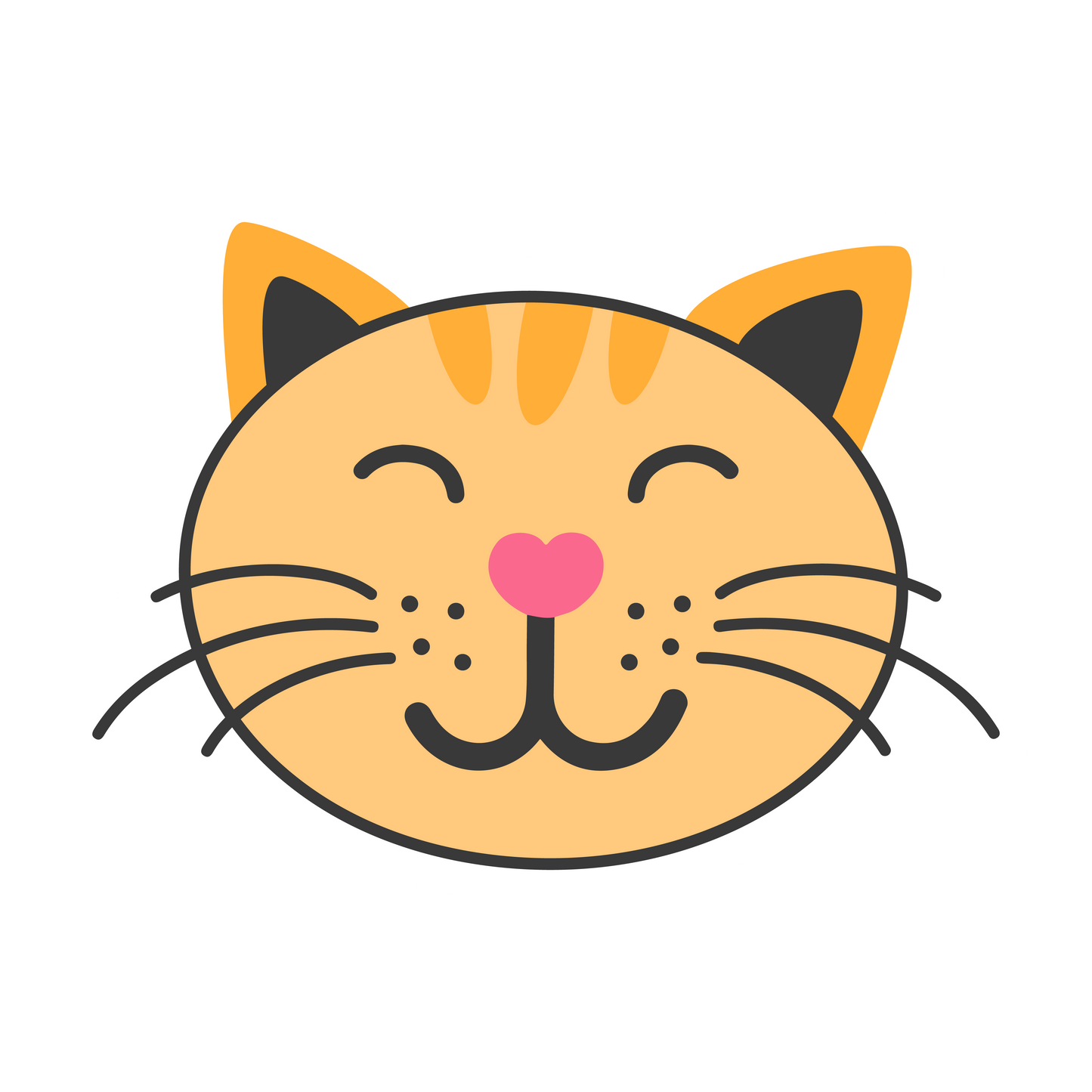 Cartoon Cat Faces Stickers - Print My Stickers