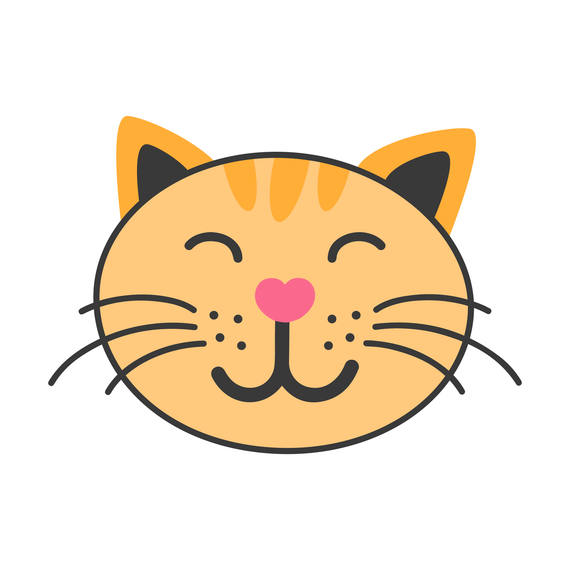 Cartoon Cat Faces Stickers - Print My Stickers