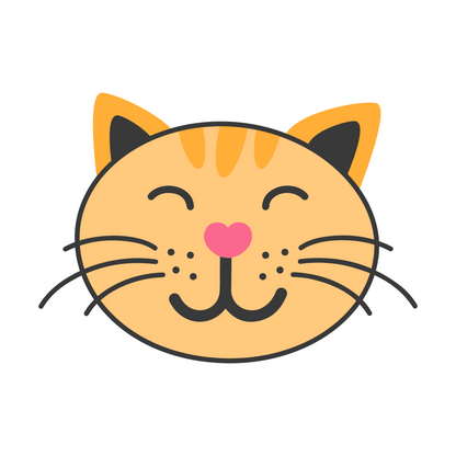 Cartoon Cat Faces Stickers - Print My Stickers