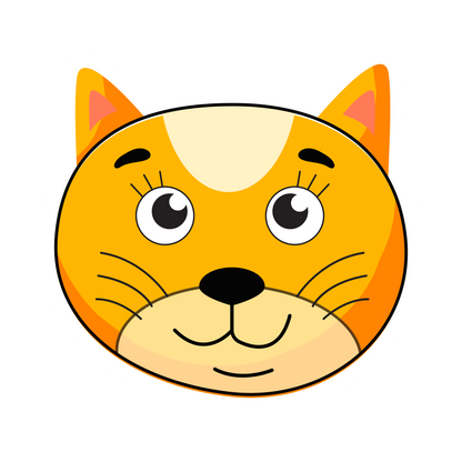 Cartoon Cat Faces Stickers - Print My Stickers