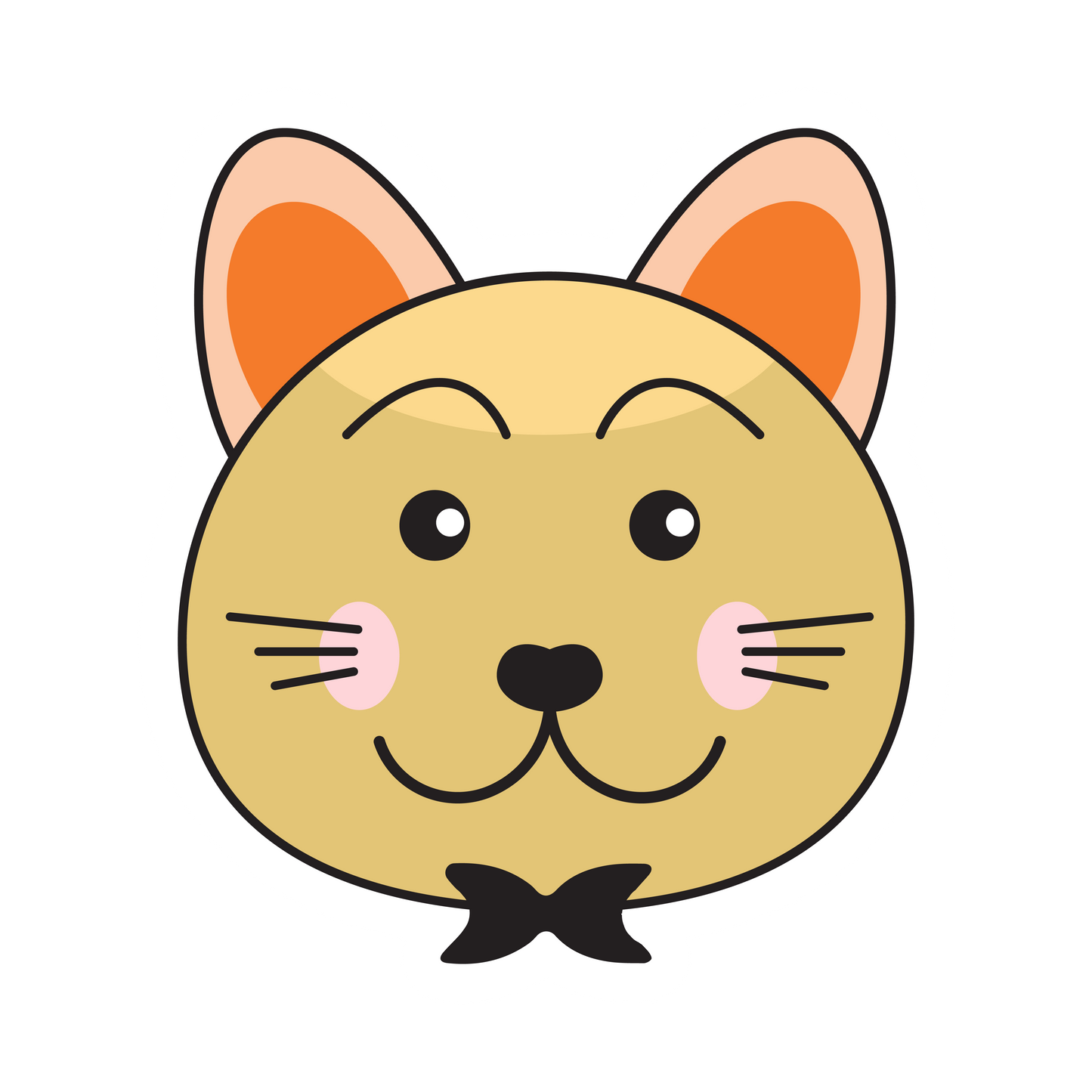 Cartoon Cat Faces Stickers - Print My Stickers