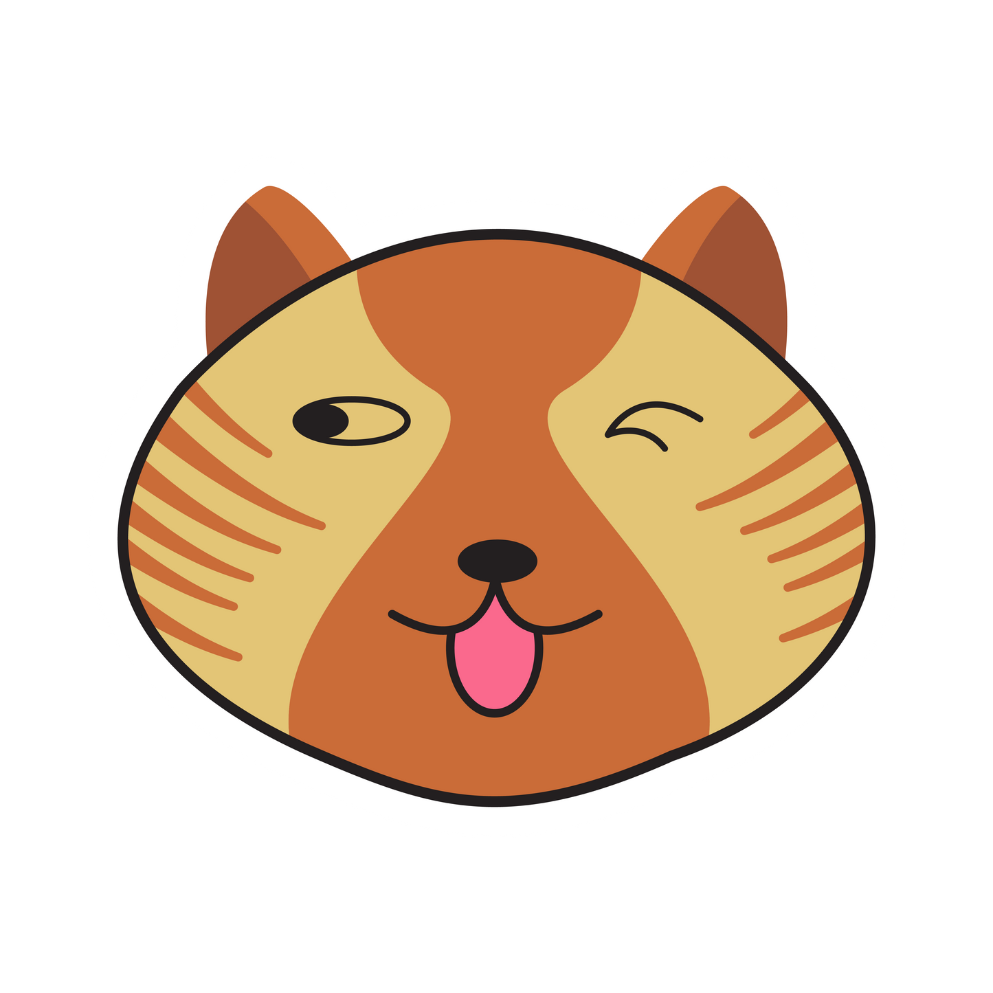 Cartoon Cat Faces Stickers - Print My Stickers