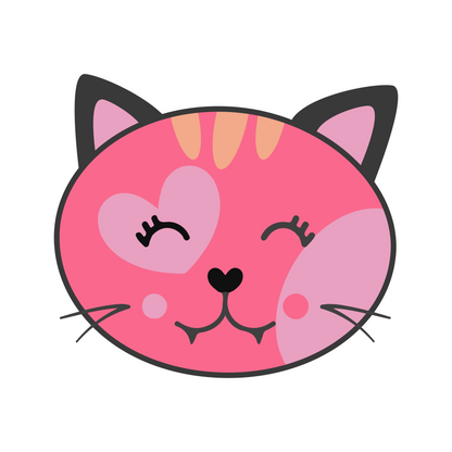 Cartoon Cat Faces Stickers - Print My Stickers