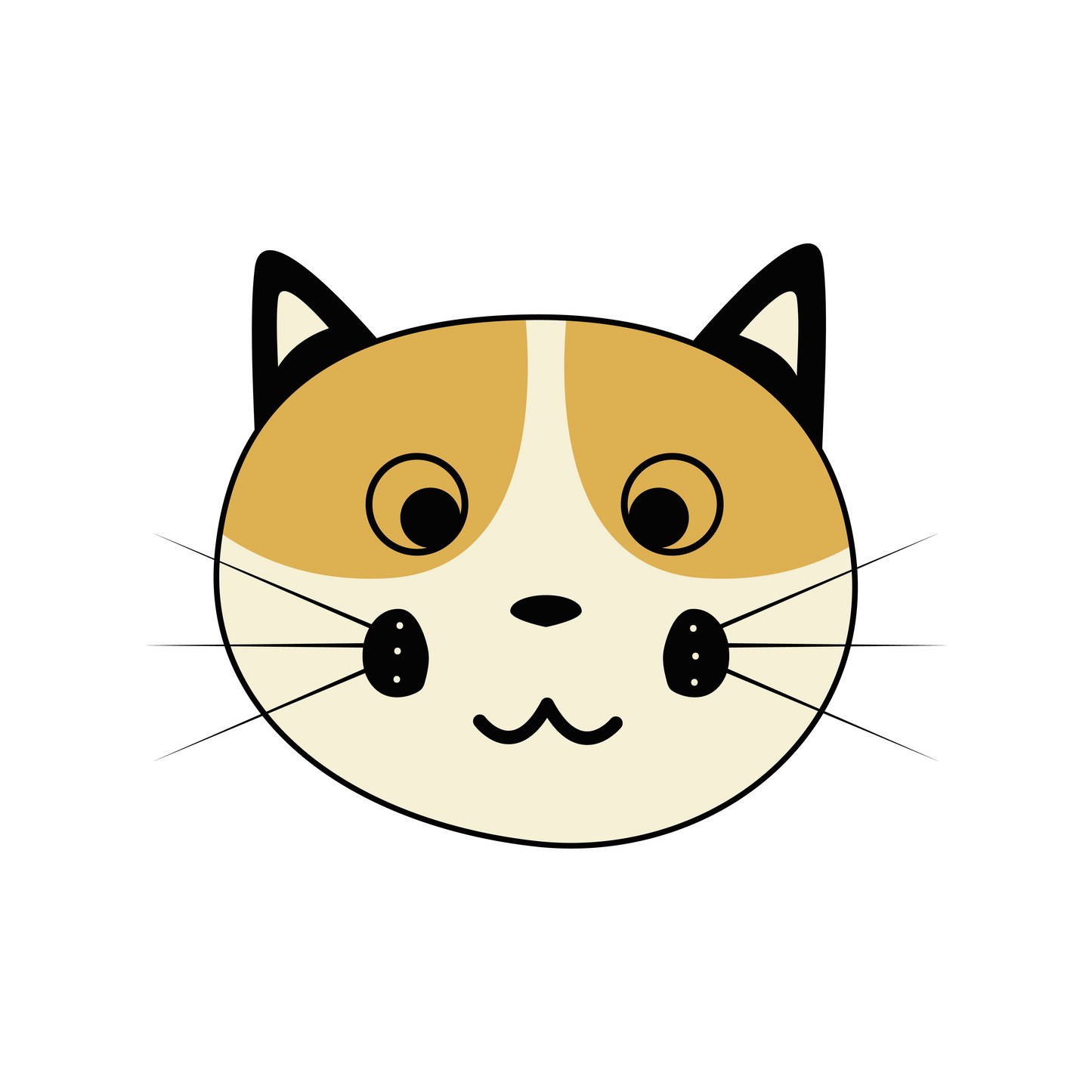 Cartoon Cat Faces Stickers - Print My Stickers