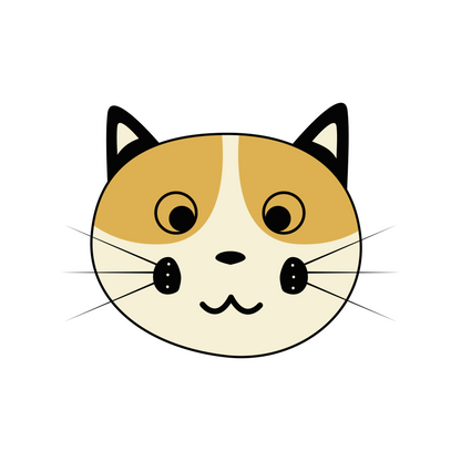 Cartoon Cat Faces Stickers - Print My Stickers