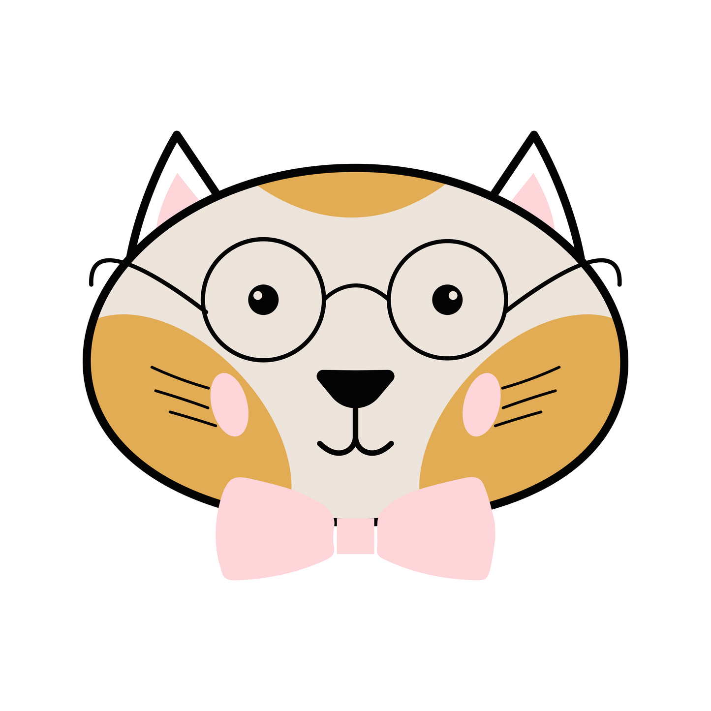 Cartoon Cat Faces Stickers - Print My Stickers