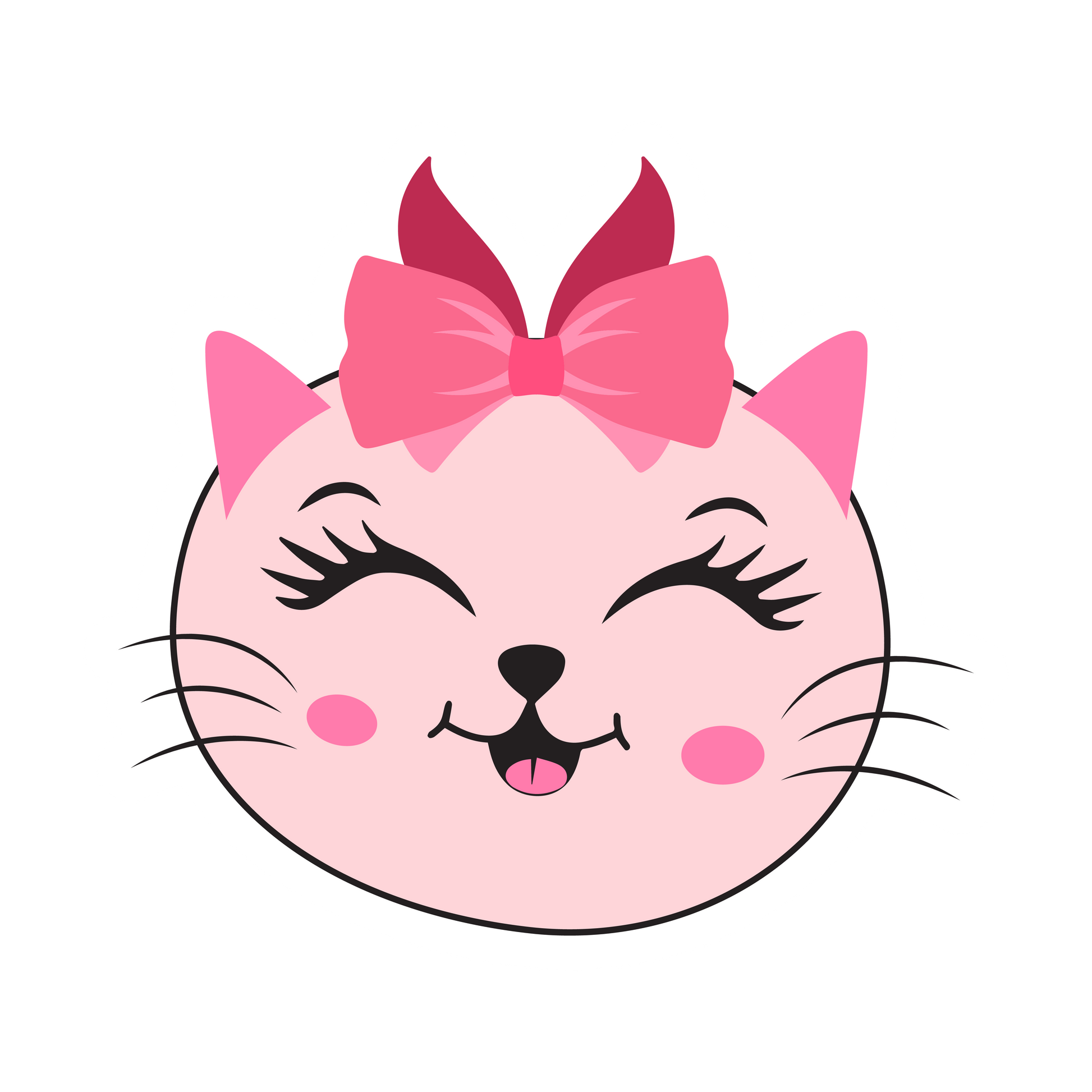 Cartoon Cat Faces Stickers - Print My Stickers