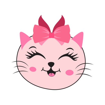 Cartoon Cat Faces Stickers - Print My Stickers