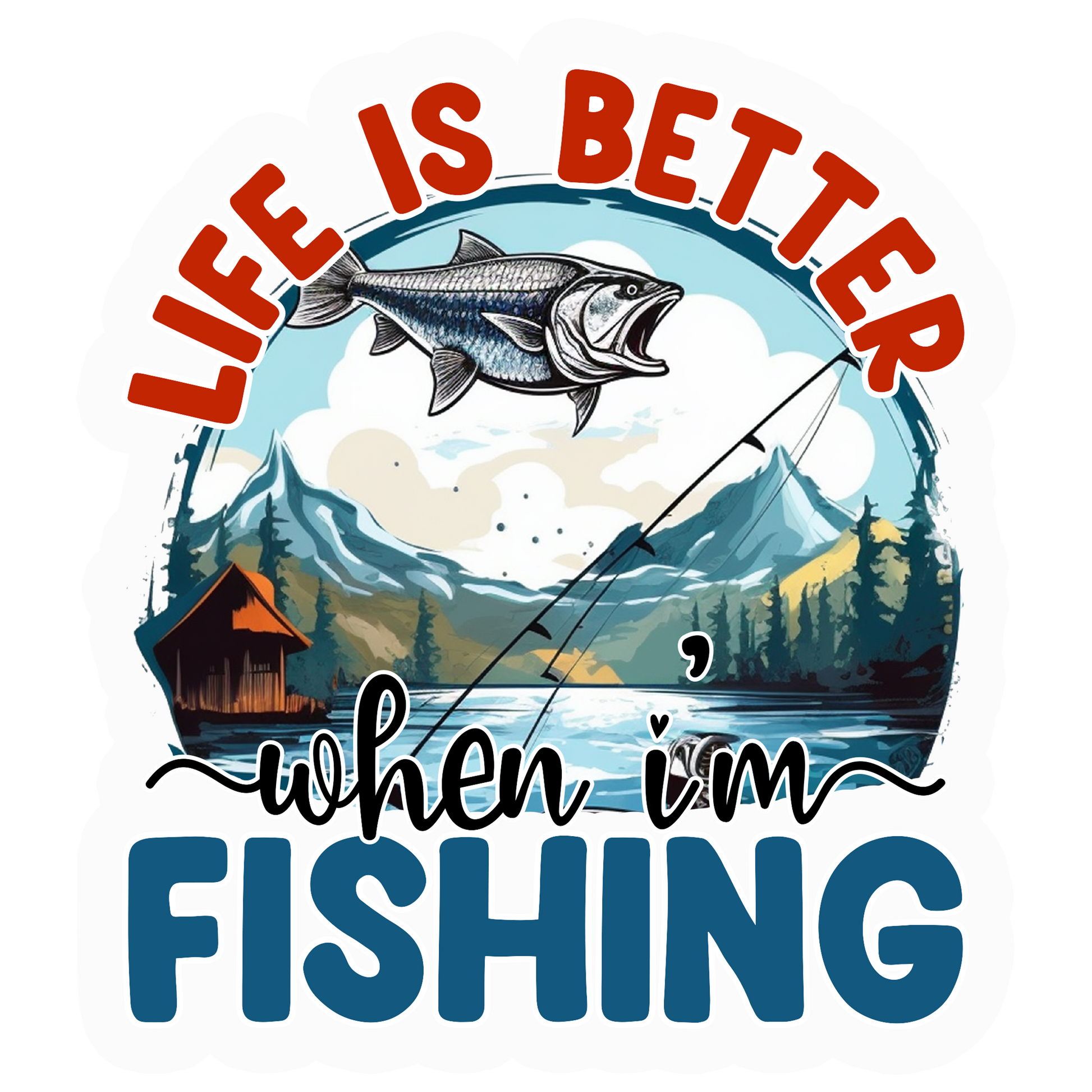 Colorful Fishing Stickers - Print My Stickers