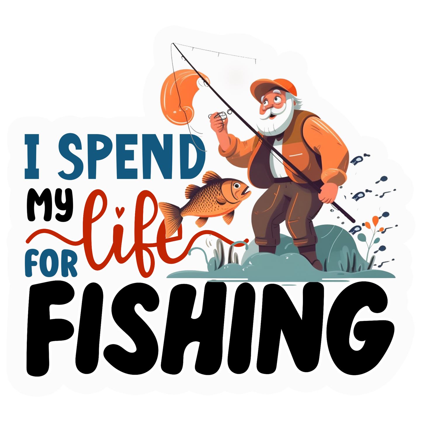 Colorful Fishing Stickers - Print My Stickers