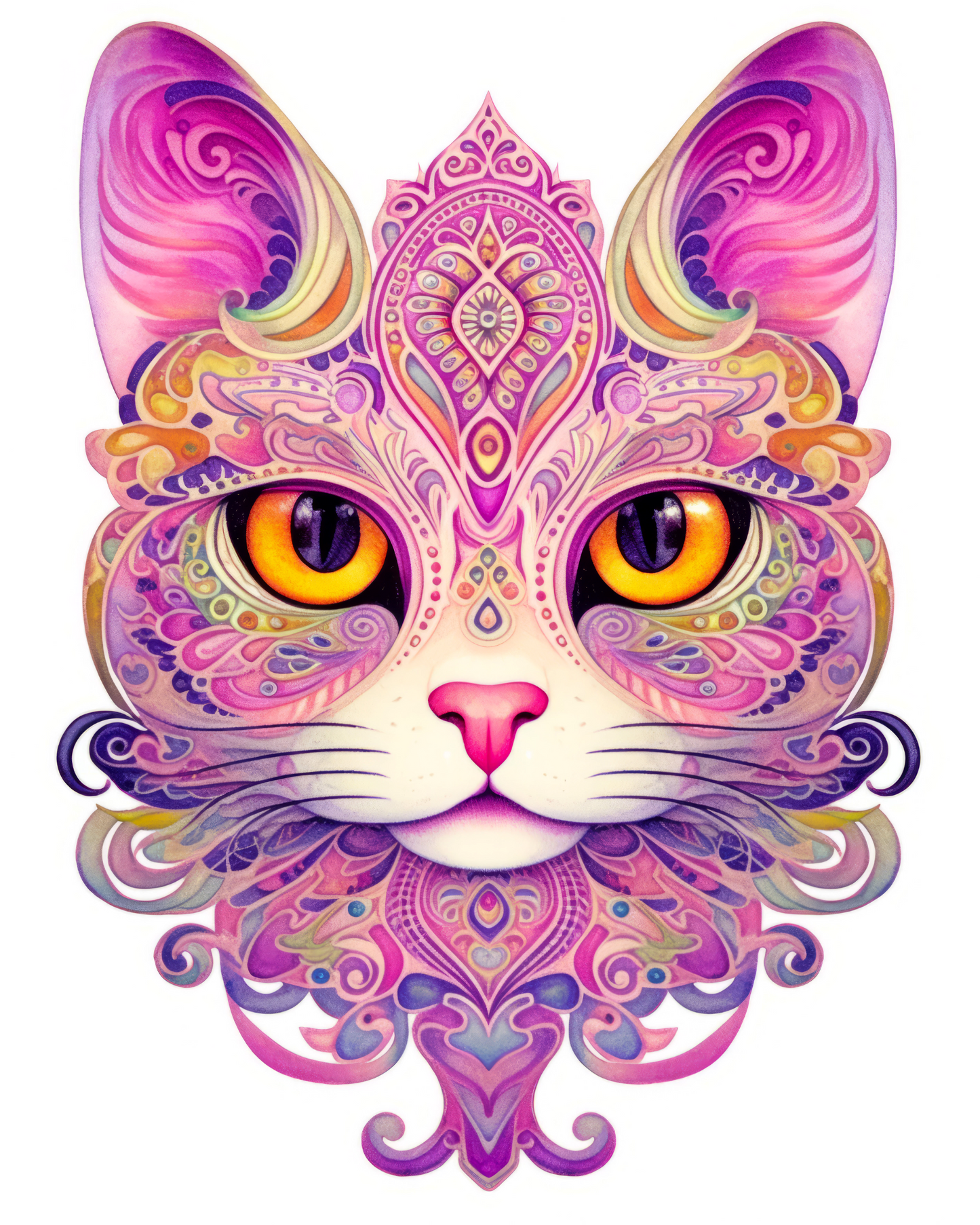 Abstract Cat Stickers - Print My Stickers