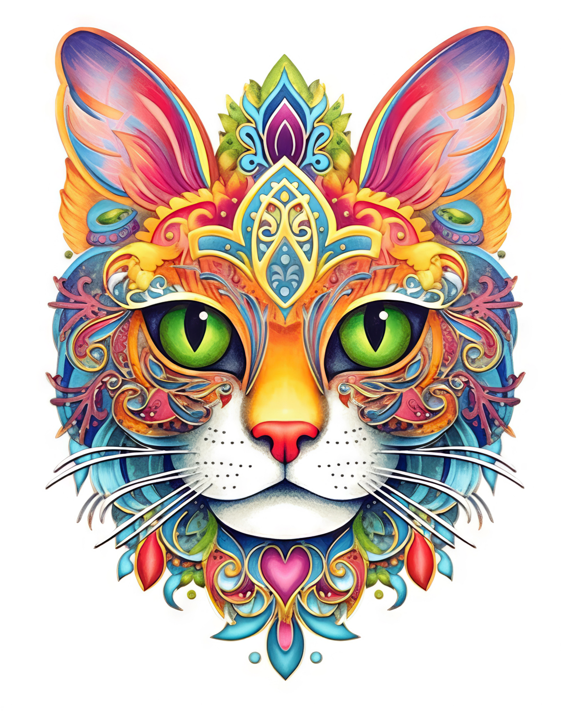 Abstract Cat Stickers - Print My Stickers