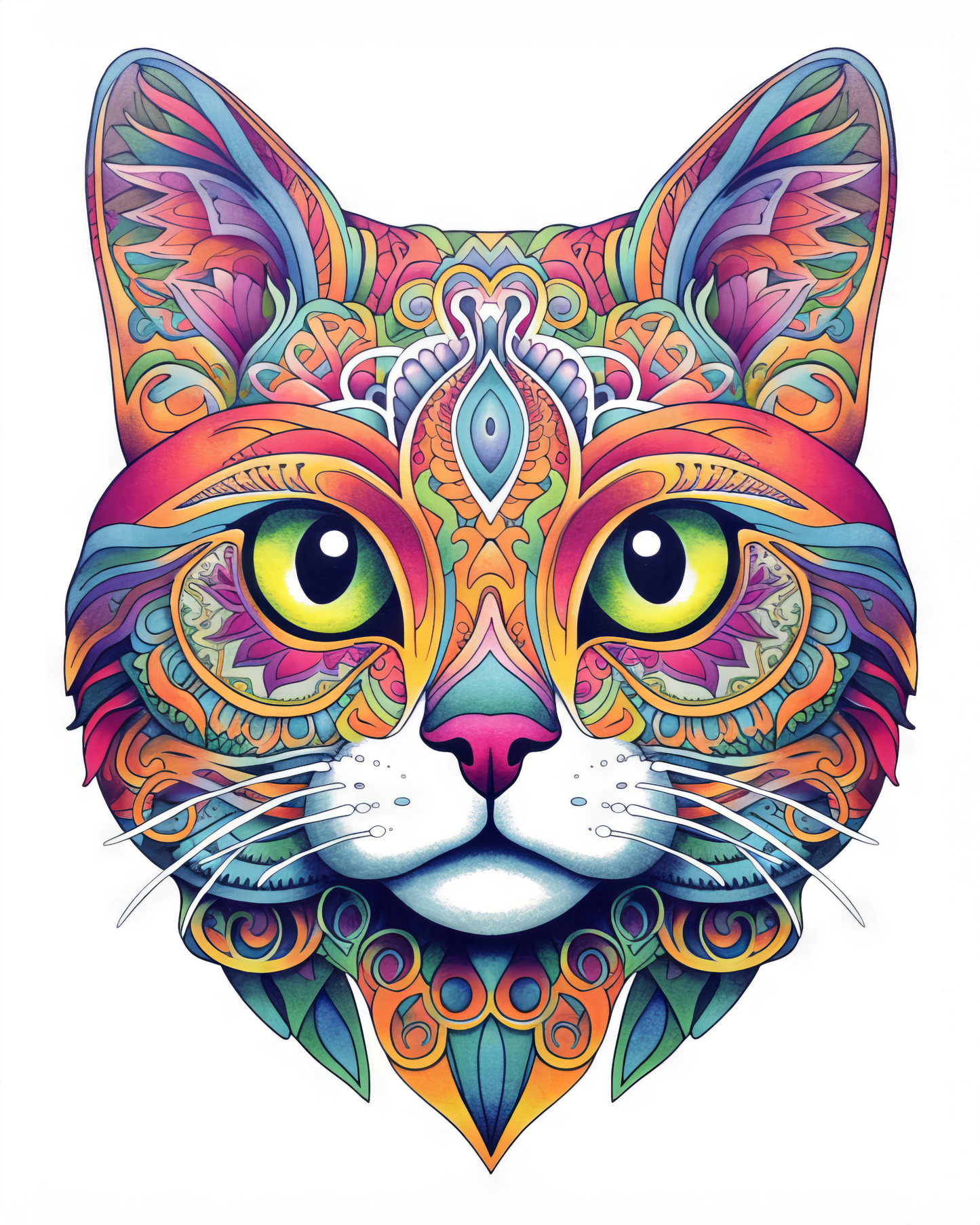 Abstract Cat Stickers - Print My Stickers