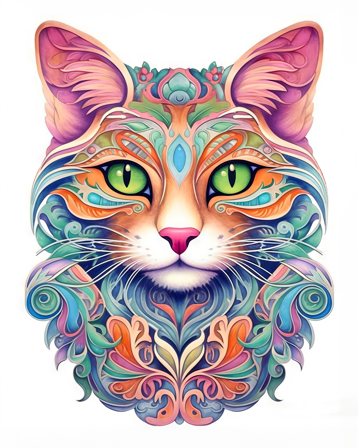 Abstract Cat Stickers - Print My Stickers