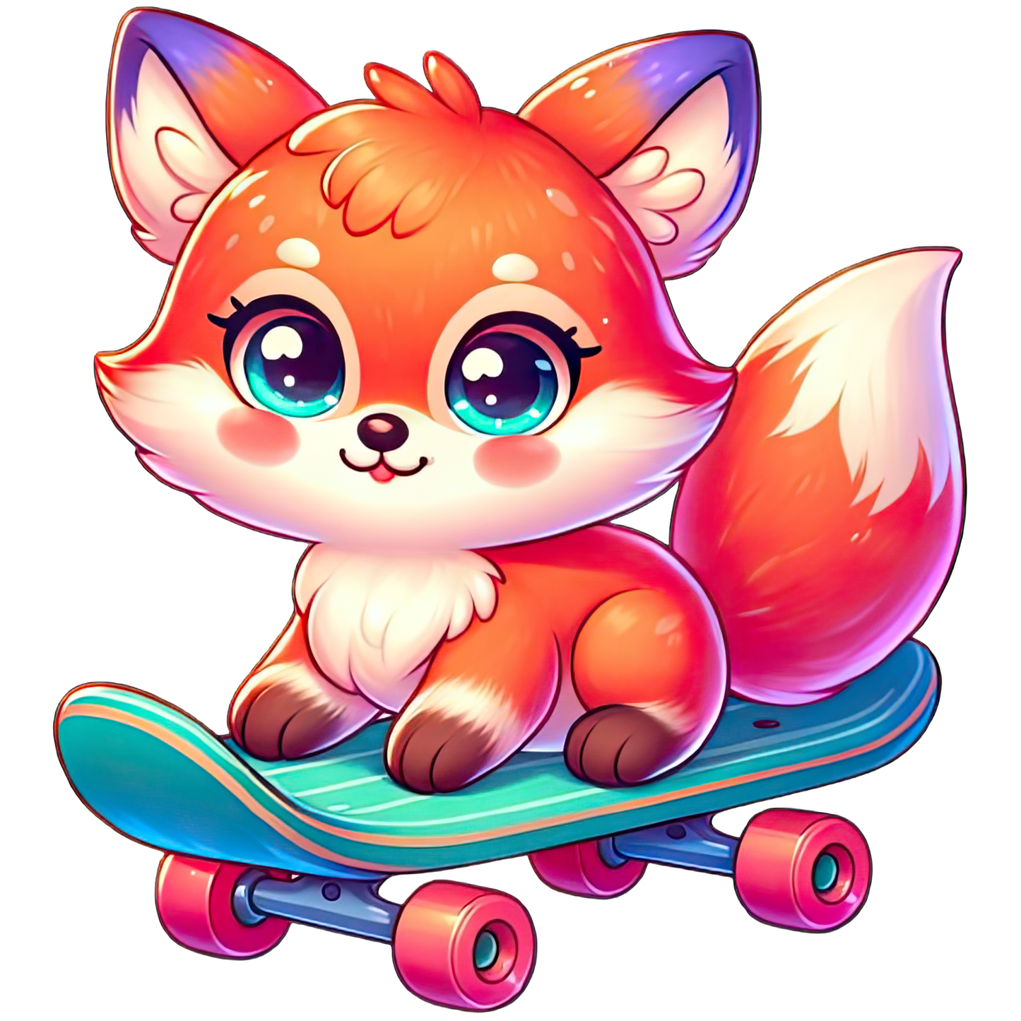 Cute Animals on Skateboard Stickers - Print My Stickers