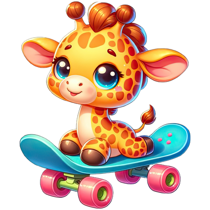 Cute Animals on Skateboard Stickers - Print My Stickers